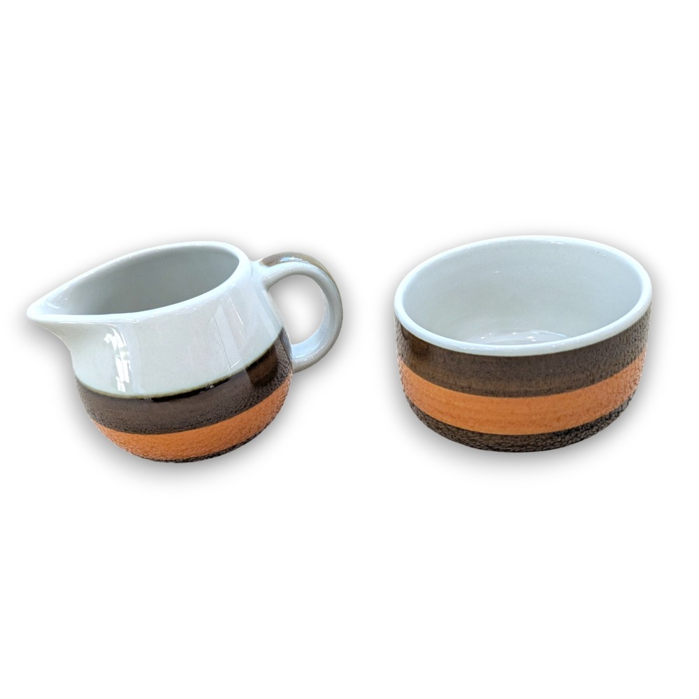 Vintage MCM Rorstrand Sweden Annika Cream and Sugar Bowl Set